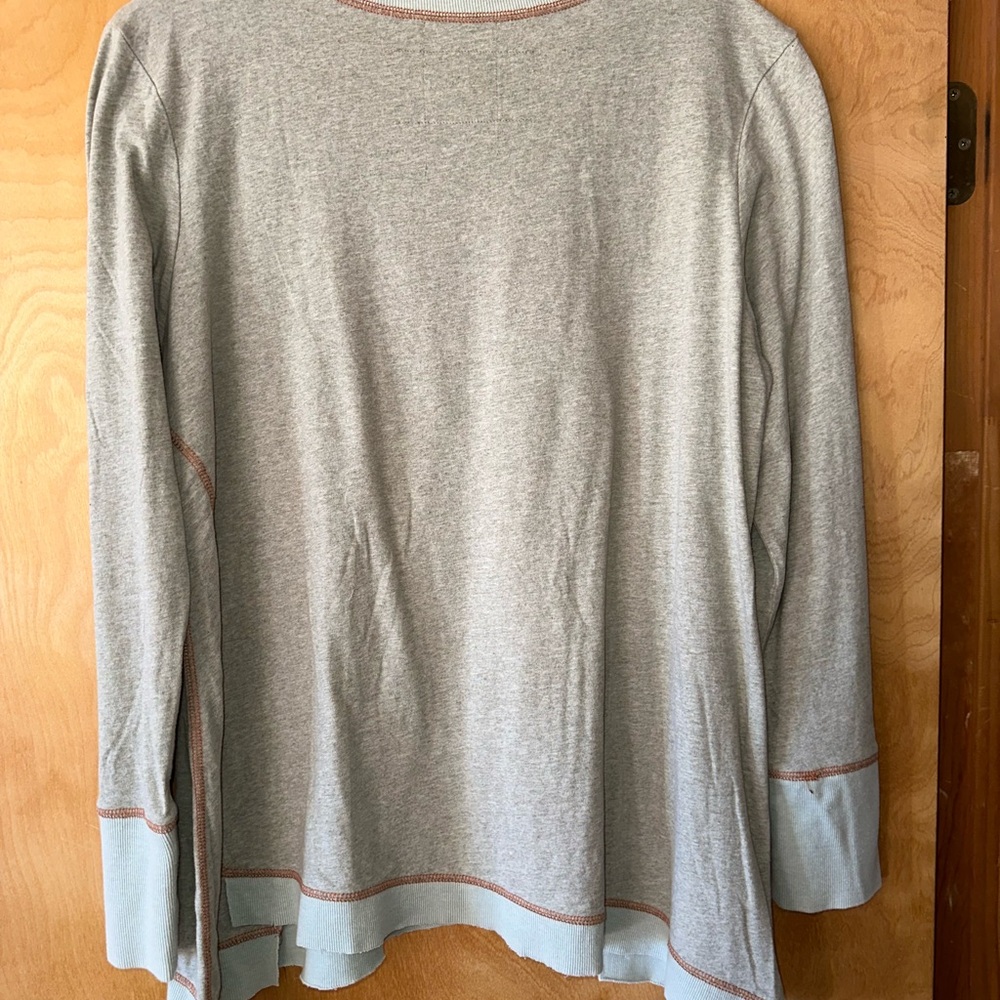 Double D Ranch Gray and Light Blue Sweatshirt